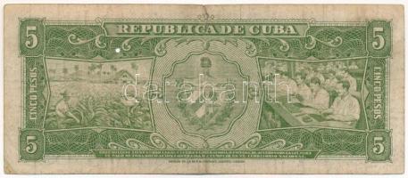 Kuba 1958. 5P "E323865A" T:VG lyuk
Cuba 1958. 5 Pesos "E323865A" C:VG hole
Kra...
