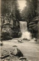 Sósmező, Poiana Sarata; Cascada Caraslau / Karaszlói vízesés az Ojtozi-szorosban. Khell Bogdán kiadása, Gyulai Ferenc fényképész felvétele / waterfall in Oituz Pass (Pasul Oituz) (EK)
