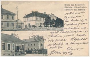 Höltövény, Heldsdorf, Halchiu; Cs. és kir. lovassági laktanya, kantin, tiszti épület / K.u.k. military cavalry barracks, canteen, officers' building (r)