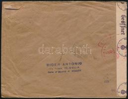 1943 Ajánlott cenzúrázott levél Budapestre / Registered censored cover to Budapest