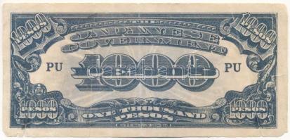 Fülöp-szigetek / Japán megszállás 1945. 1000P T:VG ragasztott Philippines / Japanese occupation 1945. 1000 Pesos C:VG sticked Krause P#115