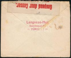 1939 Cenzúrázott levél céglyukasztásos bélyeggel / Censored cover with perfin stamp