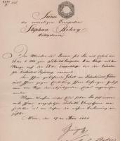 1851 Bécs, Karl von Geringer (Geringer Károly) (1806-1889) báró, Magyarország helytartója (1850-1852...