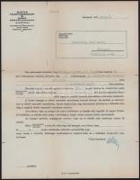 1938 Bp., Hlatky Endre (1895-1957), a Károlyi Gyula-kormány sajtófőnöke (1931-1932), a Magyar Rádió műsorigazgatója autográf aláírása a Magyar Telefonhírmondó és Rádió Rt. fejléces levelén