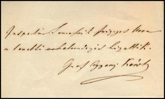1867 nagyapponyi gróf Apponyi Károly (1805-1890) vezérőrnagy, cs. és kir. kamarás, a főrendiház tagja autográf aláírása hozzá címzett folyamodványon