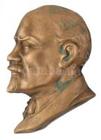 Bronz Lenin plakett, 13x9 cm