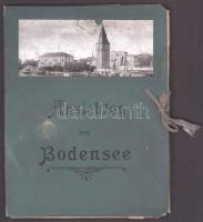 ca 1890 Ansichten von Bodensee. A Bódeni tó környékét ábrázoló 29 kép 22 db táblán. Illusztrált egészvászon kötésben 15x20 cm-től