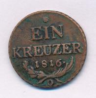 1816O 1kr Cu Oravicabánya T:VF patina, ph. Huszár 2058, Unger III.: 1406