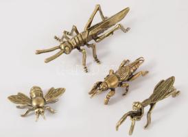 6 darab bronz rovar figura, h: 9,5 cm alatt