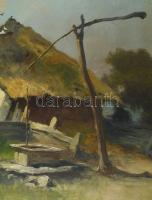 Neogrády Antal (1861-1942): Lány a kútnál. Olaj, vászon, jelezve jobbra lent. 68x80 cm. / oil on can...