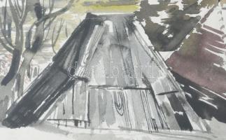 Hincz Gyula (1904-1986): Erdélyi táj (tájkép), 1941. Akvarell, papír, jelezve jobbra lent: Hincz 41....