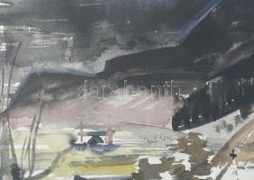 Hincz Gyula (1904-1986): Erdélyi táj (tájkép), 1941. Akvarell, papír, jelezve jobbra lent: Hincz 41....