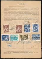1963-1977 Meghatalmazás 8 db bélyeggel "LENGYELTÓTI" / Authorisation form with 8 stamps