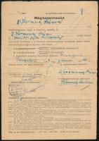 1963-1977 Meghatalmazás 8 db bélyeggel "LENGYELTÓTI" / Authorisation form with 8 stamps