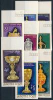 1970 A magyar ötvösség remekei vágott ívszéli sor / Mi 2625-2632 imperforate margin set