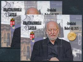2025 Krasznahorkai László - Irodalmi Nobel-díj 2025 emlékívpár 0000 sorszámmal