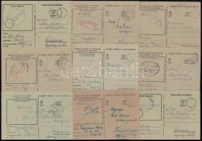1942-1943 Tábori postai levelezőlap vegyes tétel