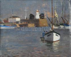 Eugene Corneau (1894-1976): Yeu szigete. Olaj, fa, jelzett, hátoldalán BÁV 52. aukció raglapjával, S...