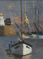 Eugene Corneau (1894-1976): Yeu szigete. Olaj, fa, jelzett, hátoldalán BÁV 52. aukció raglapjával, S...