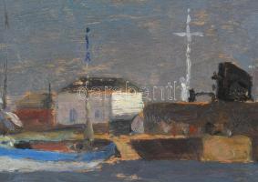 Eugene Corneau (1894-1976): Yeu szigete. Olaj, fa, jelzett, hátoldalán BÁV 52. aukció raglapjával, S...