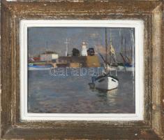 Eugene Corneau (1894-1976): Yeu szigete. Olaj, fa, jelzett, hátoldalán BÁV 52. aukció raglapjával, S...