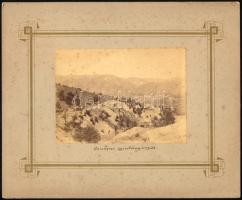 cca 1892 Csimpa (Cimpa), szénbányászat, szénbányászok munka közben, kartonra kasírozott fotó, feliratozva, 10,5×13,5 cm