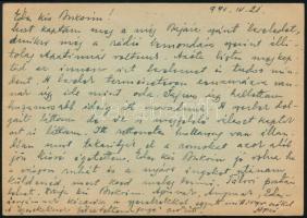 1941 Tábori posta levelezőlap / Field postcard "M.KIR. HONVÁD CSAJKÁS EZRED DEBRECEN ŐRNASZÁD&q...