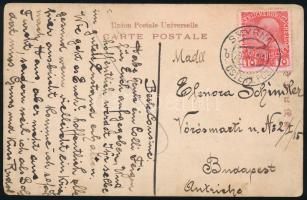 1918 Képeslap Budapestre / Postcard to Hungary "SMYRNA"