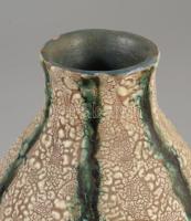 Kerámia váza, mázas kerámia, jelzés nélkül, apró mázhibával 16 cm