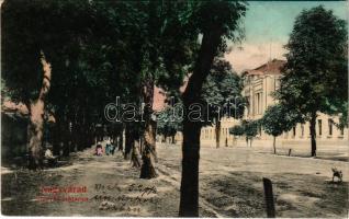 1908 Nagyvárad, Oradea; Honvéd laktanya. Rákos Vilmos kiadása / K.u.k. military barracks (EK)