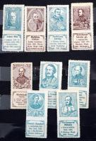 Arcképek levélzáró gyűjtemény, benne 133 különféle levélzáró 8 lapos közepes berakóban. Ritka kínála...