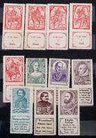 Arcképek levélzáró gyűjtemény, benne 133 különféle levélzáró 8 lapos közepes berakóban. Ritka kínála...