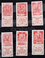 Arcképek levélzáró gyűjtemény, benne 133 különféle levélzáró 8 lapos közepes berakóban. Ritka kínála...