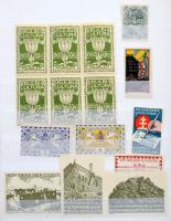 1896-1946 140 db régi magyar levélzáró 4 lapos közepes berakóban / 1896-1946 140 Hungarian labels in...