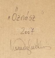 Kovrig Miklós (1951-): Őznász, 2007. Olaj, farost. Jelzett. Hátoldalán autográf felirattal. 50x70 cm