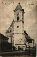 1923 Gyergyószentmiklós, Gheorgheni; Római katolikus templom és paplak. "Csíkvármegye" Kossuth könyvnyomdájának kiadása / Catholic church and parish (EK)