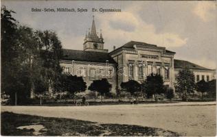 Szászsebes, Mühlbach, Sebesul Sasesc, Sebes; Evangélikus gimnázium. A. Gross kiadása / Ev. Gymnasium / Lutheran grammar school (Rb)