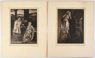 cca 1935-1941 Színészek és operaénekesek portréi Vajda M. Pál és Angelo műterméből, 11 db kartonra kasírozott, jelzett fotó, 23×18 cm