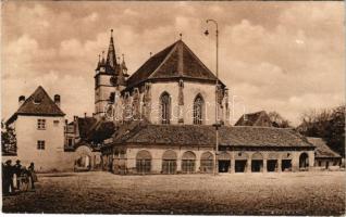 1918 Szászsebes, Mühlbach, Sebesul Sasesc, Sebes; Evangélikus templom. Josef Baumann kiadása, R. Renk felvétele / Lutheran church / Ev. Kirche (EK)