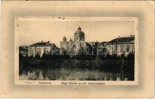 1910 Temesvár, Timisoara; Béga részlet az izraelita templommal, zsinagóga. "Ideal" W.L. Bp. No. 6679. / Bega riverside with synagogue (ázott sarkak / wet corners)
