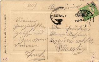 1910 Temesvár, Timisoara; Béga részlet az izraelita templommal, zsinagóga. "Ideal" W.L. Bp...