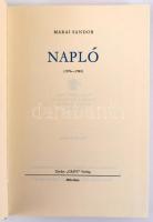 Márai Sándor: Napló (1976-1983). München, [1985], Újváry "Griff" Verlag, 192 p. Első, emigráns kiadás. Kiadói egészvászon-kötés.