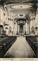 1916 Székelyudvarhely, Odorheiu Secuiesc; Római katolikus templom, belső. Kováts István felvétele után / Catholic church, interior (EK)