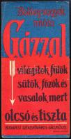 Budapest Székesfőváros Gázművei számolócédula