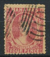 Bahama-szigetek 1860/1862 Mi 3 (Gibbons 5) garancia nélkül / no guarantee (Gibbons 400 GBP) (papírelvékonyodás / thin paper)