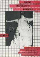 cca 1982-83 Szkéné Színház, 4 db plakát, papír, hajtásnyomokkal, részben apró lapszéli szakadásokkal, 30x21 és 35x25 cm közötti méretekben