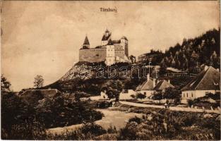 Törcsvár, Törzburg, Bran-Poarta, Bran; vár. Kunstanstalt Jos. Drotleff Nr. 359. / castle (ázott / wet damage)