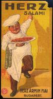 Herz Ármin Fiai Szalámigyár Budapest számolócédula