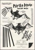 Szirtes János (1954-): Mártha István szerzői estje, Szkéné Műegyetemi Színház, Bp., 1983 körül. Underground plakát, papír, jelzett a plakáton, felelős kiadó: BME KISZ. Hajtásnyommal. 41,5x29,5 cm
