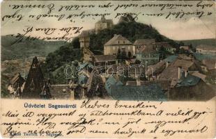 1904 Segesvár, Schässburg, Sighisoara; látkép. Teutsch F. kiadása / general view (EM)